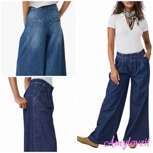 Free People Equinox Wide-Leg Denim Trouser #21